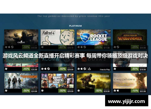 游戏风云频道全新直播开启精彩赛事 每周带你领略顶级游戏对决
